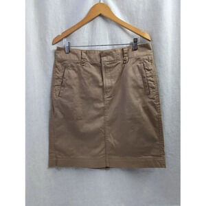 Tommy Hilfiger Skirt Khaki Brown Tan Knee Length Pockets women's size 12 O5